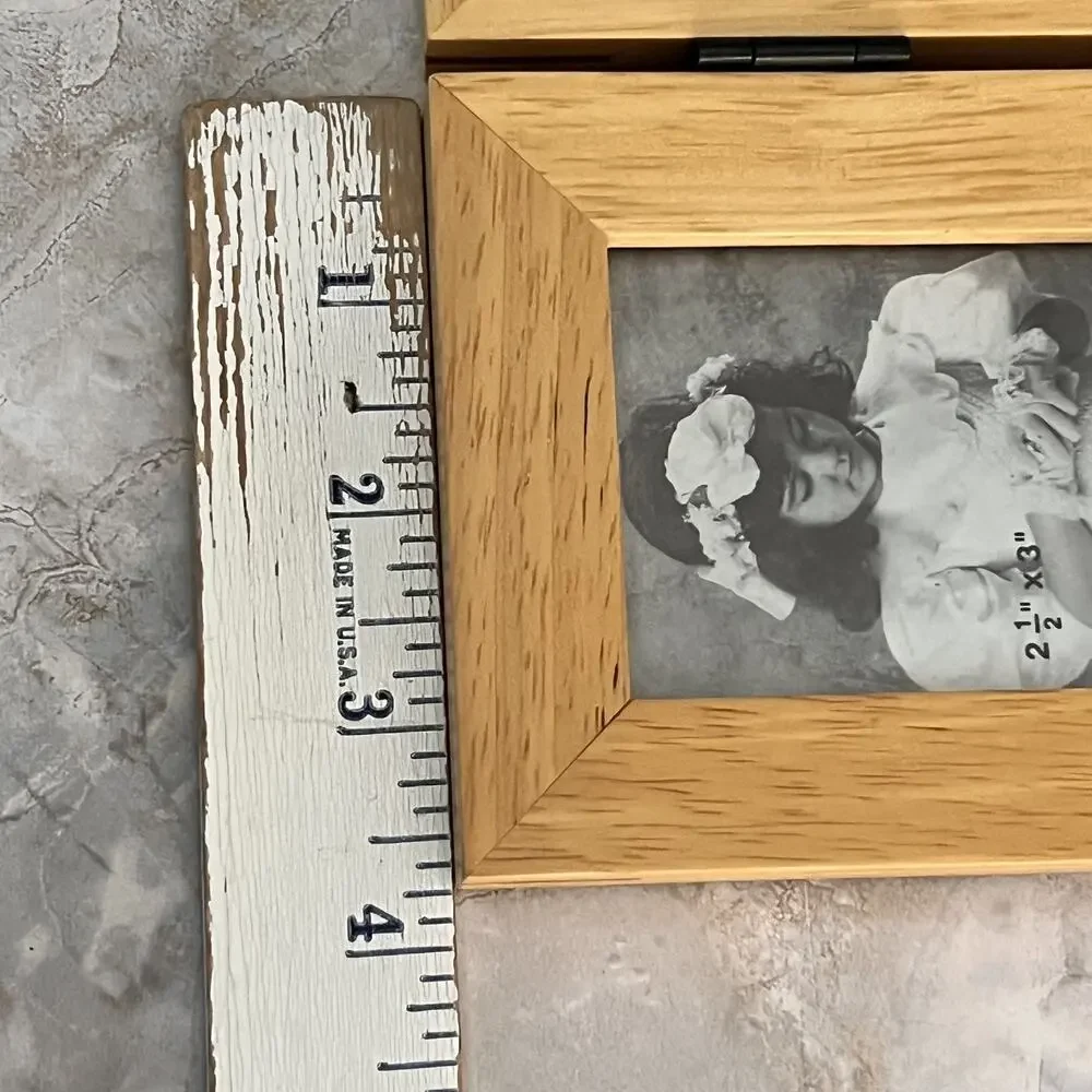 Three Panel Screen Wood Collage Photo Picture Frame Multi Picture 2x2.5